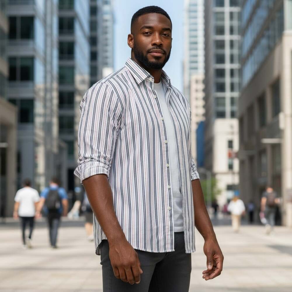Brooks Brothers Multistripe Long Sleeve Button Down Shirt